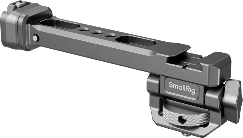 SmallRig 4637 HawkLock H21 on metallinen monitorituki, jossa on kahva, useita reikiä ja säätönupit ja joka on suunniteltu monitorien kiinnittämiseen tai vakauttamiseen DJI-stabilisaattoreihin.