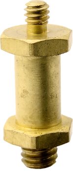 Kupo KS-014 Camera Stud -kameratapissa on kuusikulmaiset päät ja lieriömäinen keskiosa, jossa on 3/8" ja 1/4" kierteet, ja se on ihanteellinen mekaanisten tai elektronisten kokoonpanojen komponenttien kiinnittämiseen tai välikappaleiden asentamiseen.