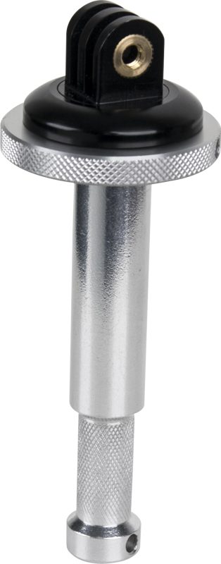 Kupo KS-137 GoPro Tripod Mount with Baby Pin on metallinen sovitin, jossa on nupukoitu kahva, musta yläosa ja aukko kameroiden tai laitteiden kiinnittämistä varten - ihanteellinen toimintakameran lisävaruste.