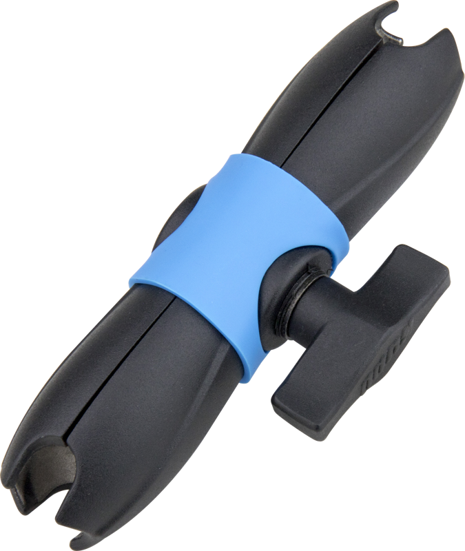 Kupo KS-399 6" Double Socket Arm With Knob -varressa on tukeva muotoilu, jossa on säädettävät pistorasiat molemmissa päissä, jotka on kiinnitetty helppokäyttöisellä nupilla ja jotka tarjoavat kompaktin ja joustavan kiinnityksen erilaisille laitteille.