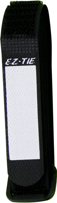 Mustassa KUPO EZ-Tie -kaapelikahvassa 2cm x 41cm on valkoinen tarraosa ja koukkukiinnitys, joka on ihanteellinen kaapeleiden niputtamiseen tai järjestämiseen. Pakkaus 10 kpl.