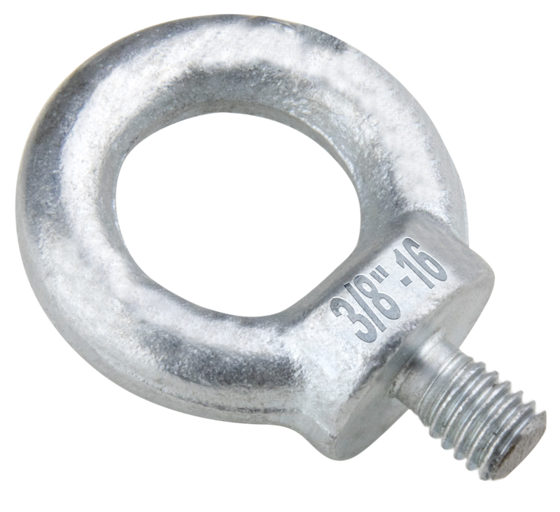 Kupo KS-155 Silmukkapultti 3/8"-16 x 14mm on metallipultti, jossa on kierteitetty akseli ja pyöreä silmukka, ihanteellinen esineiden nostamiseen tai kiinnittämiseen.