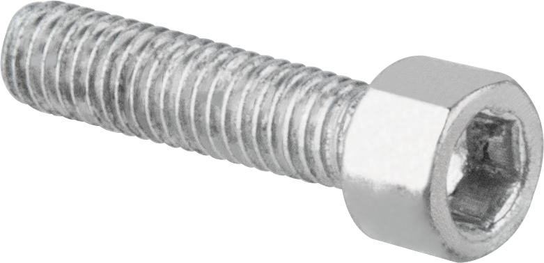 Kupo KS-187 Hex Socket Cap Screw 3/8"-16 -ruuvin lähikuvassa korostuu sen kierteitetty akseli ja kuusikulmainen hylsykärki, jotka on suunniteltu esineiden turvalliseen kiinnittämiseen toisiinsa.