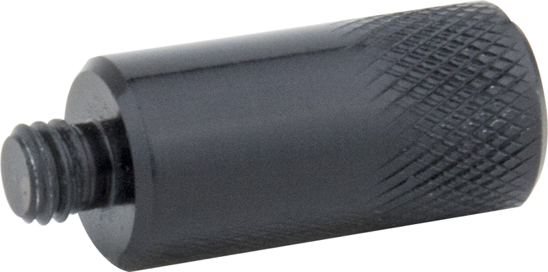 The Kupo KS-272 V-Lock extension handle is a black metal cylindrical adapter with a textured handle and a threaded screw at one end, designed for attaching or clamping components.