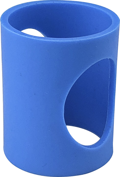 KUPO KS-405 Silicon Sleeve for Super Knuckle Arm (5 kpl:n sarja) on sininen sylinterimäinen muotoilu, jossa on suuret soikeat aukot mukavaa ja ergonomista otetta varten.