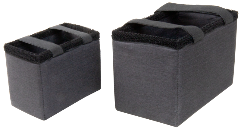 Kupo KS-715 7" Monitor Hood with rectangular shape and dark grey fabric construction has black edges and is shown on a white background.
