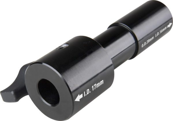 800q-02_121299 Kupo KS-202B Double End TVMP Spigot With 17mm Receiver (Black)