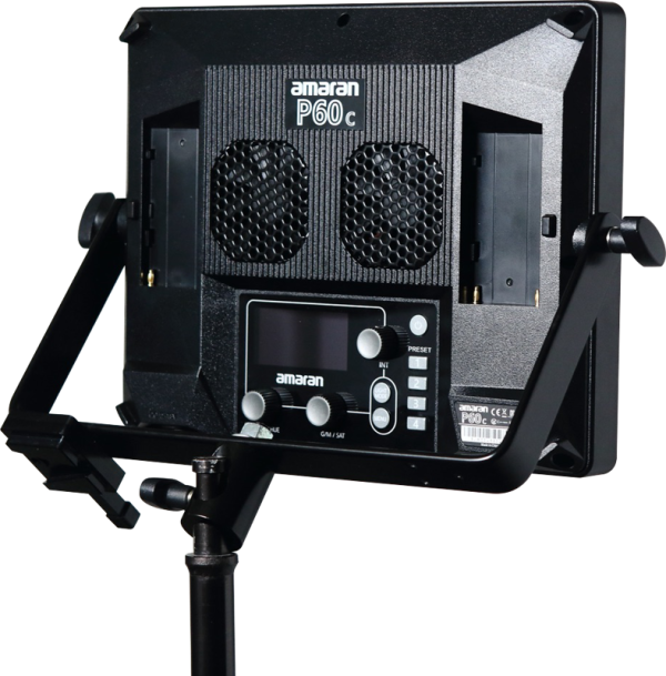 KUPO KS-640 Amaran P60C Yoke with V-Lock Base & 3-Way Mount Baby Adapter