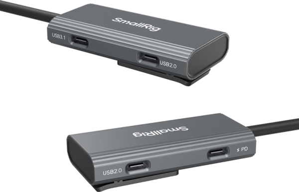 SmallRig 4598 USB-C Hub 4-in-1 PD/USB-C 3.1/USB-C 2.0 with Audio Adapter
