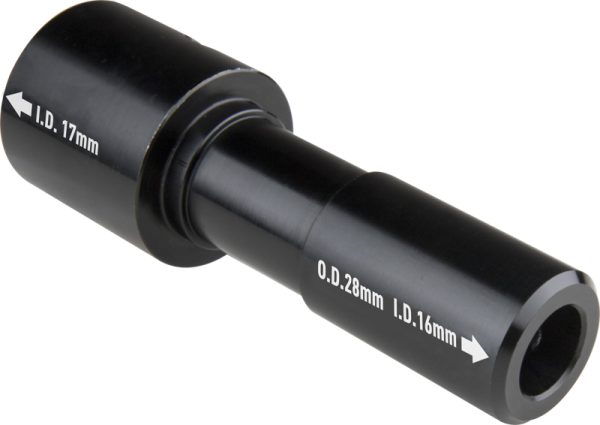 800q-03_121299 Kupo KS-202B Double End TVMP Spigot With 17mm Receiver (Black)