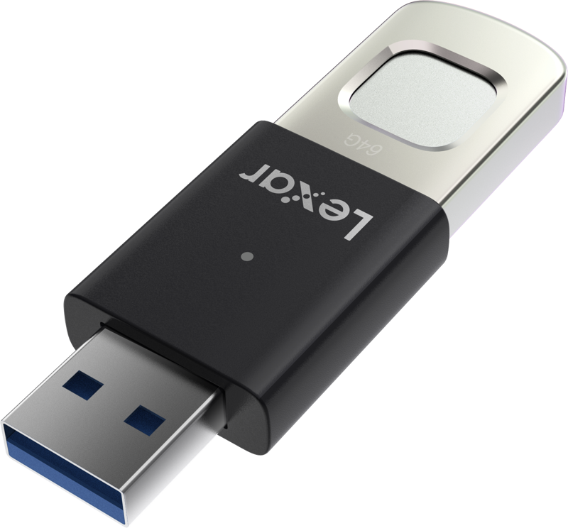Lexar JumpDrive Fingerprint F35pro USB 3.2 Gen1 - 64GB -muistitikku