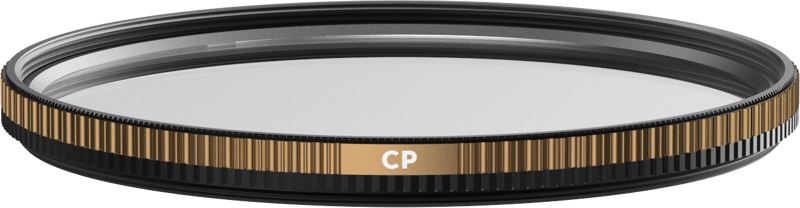 PolarPro Quartzline Circular Polarizer CPL 67mm -suodattimessa on musta ja kultainen harjattu reuna, jonka kultaiseen osaan on kaiverrettu "CP". Kirkas suodatinlasi ja moderni muotoilu tekevät siitä tyylikkään ja laadukkaan lisävarusteen.