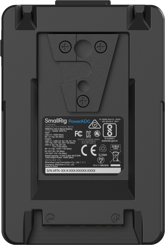 SmallRig 4974 V-Mount Battery VB99 Pro Mini (Green)