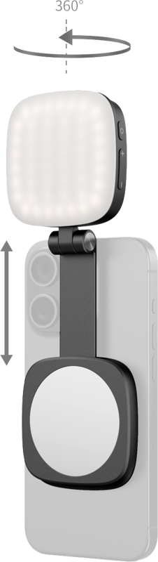 SmallRig 4656 Vibe P48 Detachable Mobile Phone LED Video Light (Black)