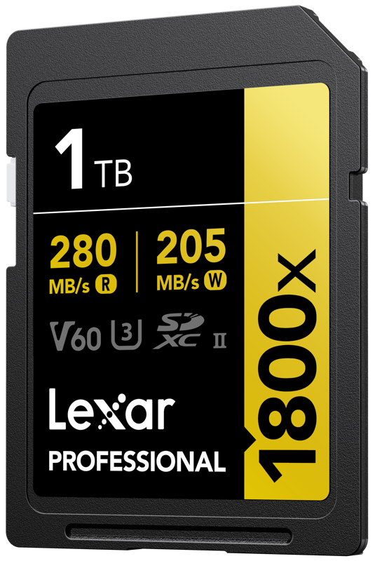 800q-02_128845 Lexar SDXC Pro 1800x U3 UHS-II R280/W210 (V60) 1TB -muistikortti