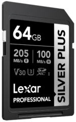 Lexar SDXC Professional SILVER Plus 1066x (V30) 64GB -muistikortti