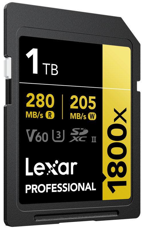 800q-03_128845 Lexar SDXC Pro 1800x U3 UHS-II R280/W210 (V60) 1TB -muistikortti