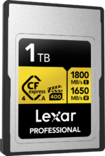 Lexar CFexpress 4.0 Pro Gold, VPG400, R1800/W1650 (Type A) 1TB -muistikortti