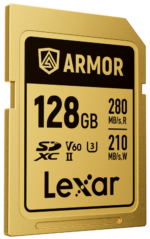 Lexar SDXC ARMOR Gold UHS-II IP68 R280/W210 128GB -muistikortti