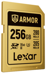 Lexar SDXC ARMOR Gold UHS-II IP68 R280/W210 256GB -muistikortti