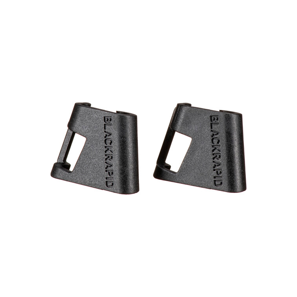 The BlackRapid LockStar II Twin Pack contains two black plastic corner brackets with embossed "BLACKRAPID" on a white background.