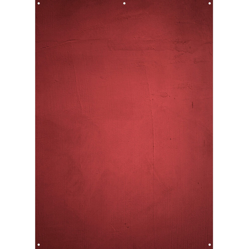 Westcott X Drop Canvas Backdrop in Aged Red Wall (1,52 x 2,13 m) on kiinteä, kuvioitu, syvänpunainen pinta, jossa on neljä kulmareikää ja joka on ihanteellinen valokuvaustaustaksi kiinnittämiseen.