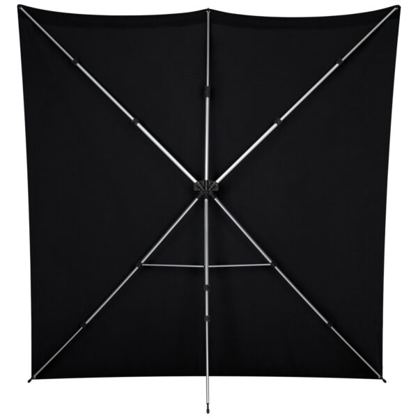 Westcott X Drop Pro Wrinkle-Resistant Backdrop Kit - Rich Black (2,4 x 2,4 m)