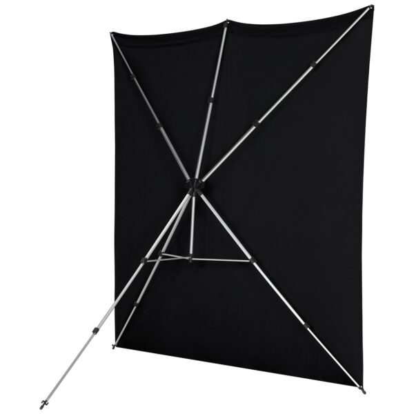 Westcott X Drop Pro Wrinkle-Resistant Backdrop Kit - Rich Black (2,4 x 2,4 m)