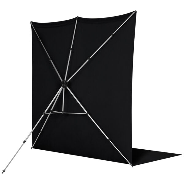 Westcott X Drop Pro Wrinkle-Resistant Backdrop Kit - Rich Black Sweep (2,4 x 3,9 m)