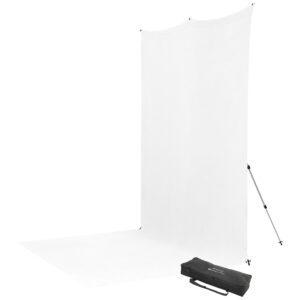 Westcott X Drop Pro Wrinkle-Resistant Backdrop Kit - High Key White Sweep (2,4 x 3,9 m)