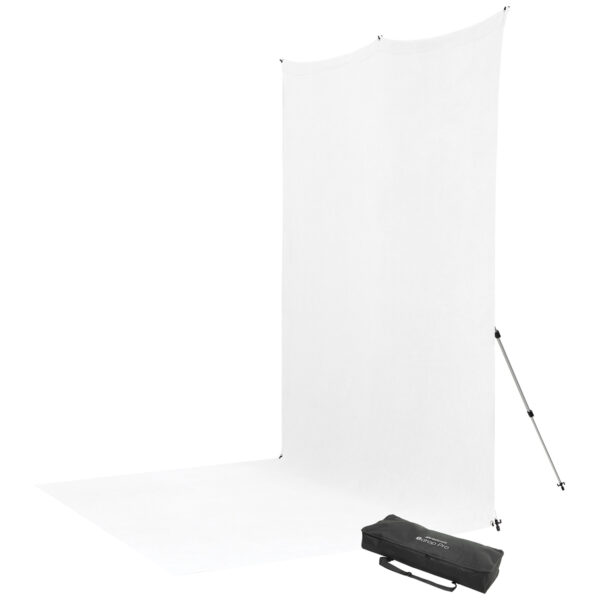 Westcott X Drop Pro Wrinkle-Resistant Backdrop Kit - High Key White Sweep (2,4 x 3,9 m)