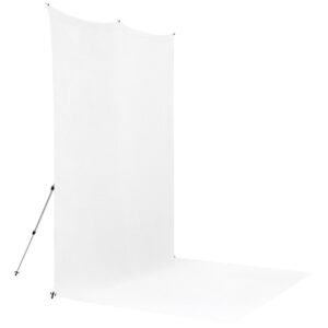 Westcott X Drop Pro Wrinkle-Resistant Backdrop Kit - High Key White Sweep (2,4 x 3,9 m)