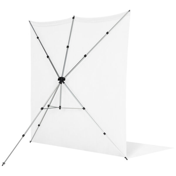 Westcott X Drop Pro Wrinkle-Resistant Backdrop Kit - High Key White Sweep (2,4 x 3,9 m)