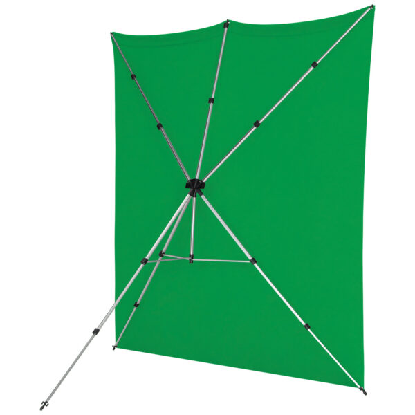 Westcott X Drop Pro Wrinkle-Resistant Backdrop Kit - Chroma Key Green Screen (2,4 x 2,4 m)