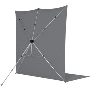 Westcott X Drop Pro Wrinkle-Resistant Backdrop Kit - Neutral Grey Sweep (2,4 x 4 m)