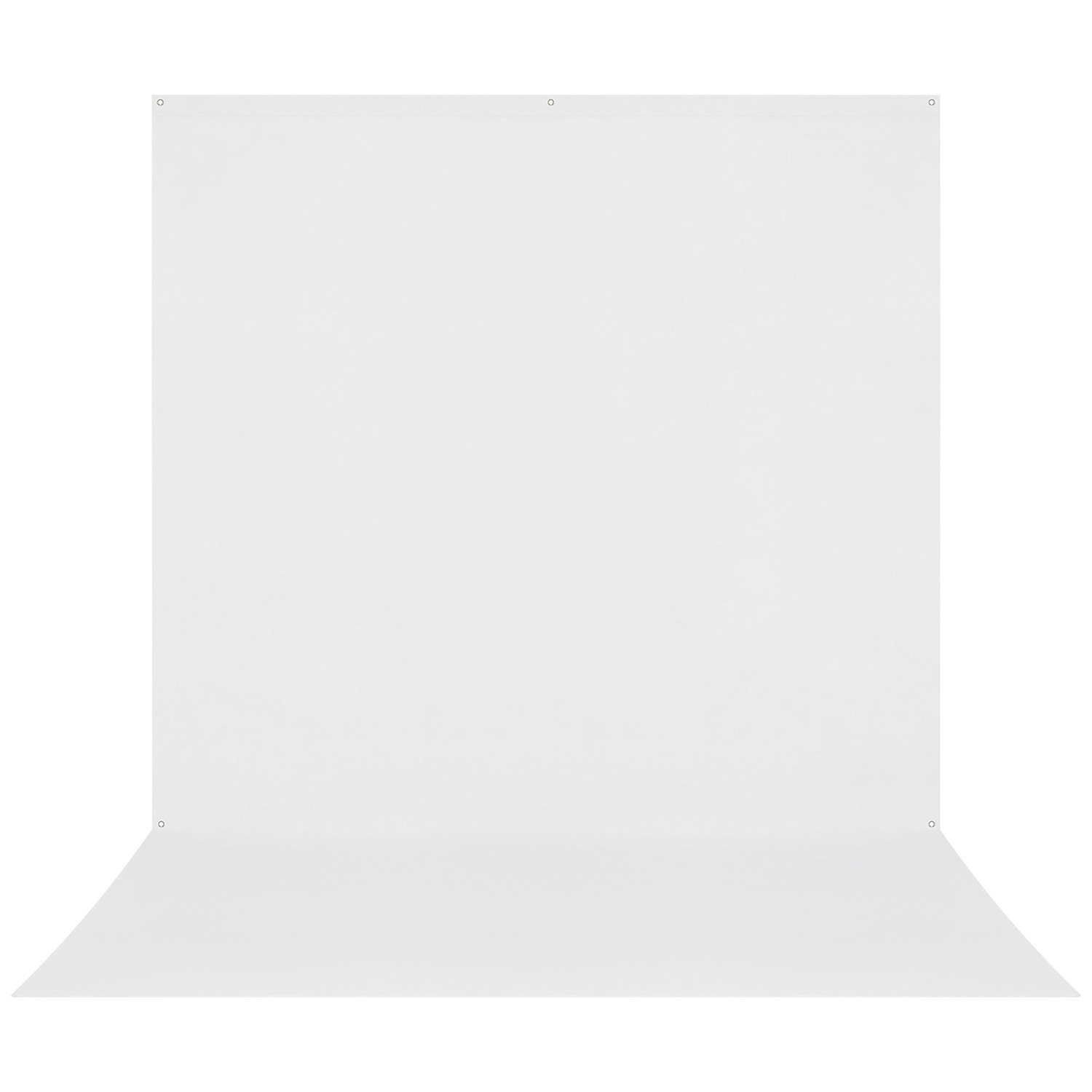 Westcott X Drop Pro Wrinkle-Resistant Backdrop - High Key White Sweep (2,4 x 4 m) on saumaton, tavallinen valkoinen tausta, jossa on kaareva pohja, ihanteellinen tuote- tai muotokuvaukseen studioissa.