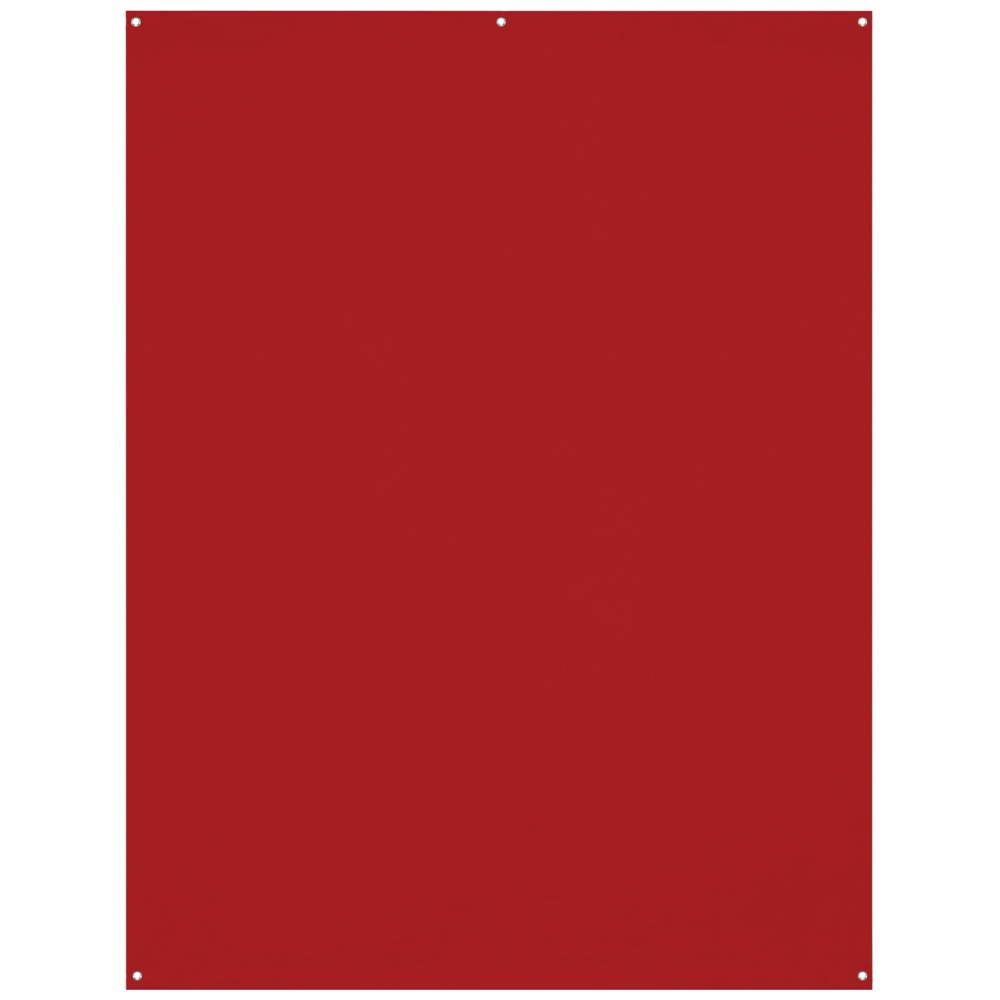 Westcott X Drop Wrinkle-Resistant Backdrop, red (1,5 x 2,1 m) with small holes in each corner and one in the middle of the top edge, shown against a white background.