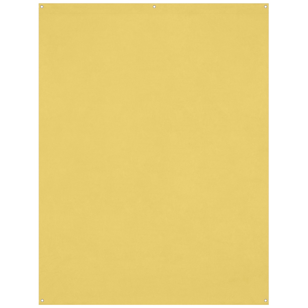 Westcott X Drop Wrinkle-Resistant Backdrop Canary Yellow (1.5 x 2.1 m) is a rectangular fabric with four metal grommets, one in each corner.