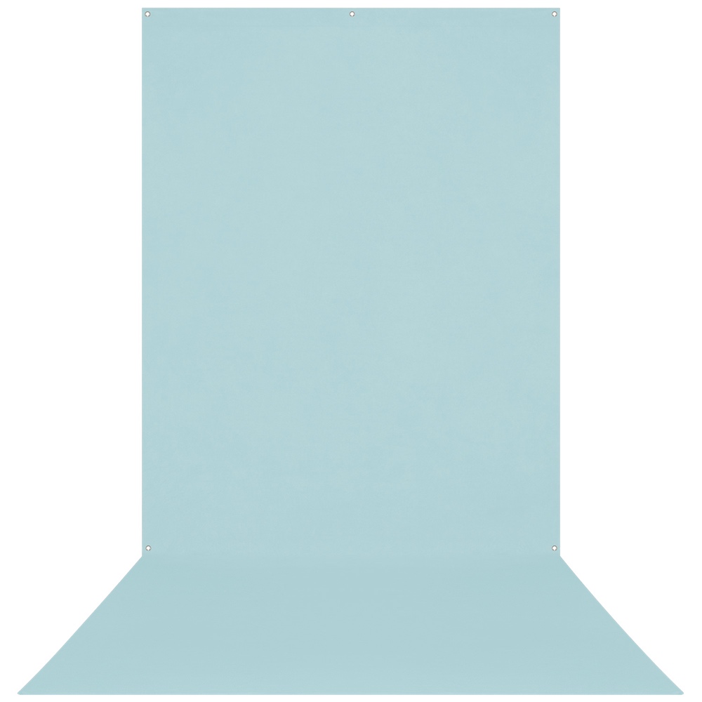 Westcott X Drop Wrinkle Resistant Backdrop pastellinsininen Sweep (152 x 366 cm) tarjoaa saumattoman, pehmeän siirtymän pystysuorasta vaakasuoraan, ja sen yläreunassa on kolme pientä kiinnitysreikää, jotka ovat ihanteellisia ammattimaiseen valokuvaukseen.