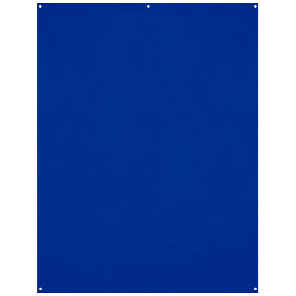 Westcott X Drop Wrinkle-Resistant Backdrop Royal Blue/Chroma Key Blue (1.5 x 2.1 m) is a solid rectangular panel with four small round holes at the corners and one at the top, all with a flat, evenly coloured surface.