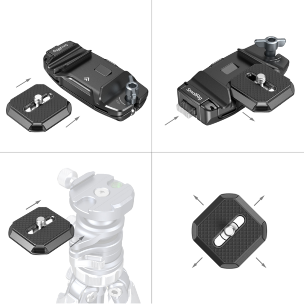 SmallRig 5053 Camera Clip Kit –kamerakiinnitysklipsi ja pikakiinnityslevy