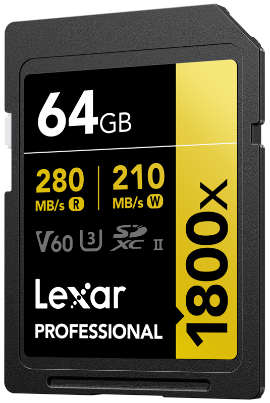 800q-02_117585 Lexar Pro 1800x SDXC U3 (V60) UHS-II R280/W210 64GB -muistikortti
