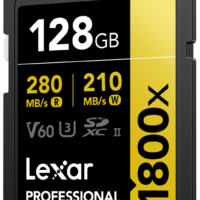 Lexar Pro 1800x SDXC U3 (V60) UHS-II R280/W210 128GB -muistikortti