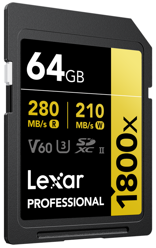 800q-03_117585 Lexar Pro 1800x SDXC U3 (V60) UHS-II R280/W210 64GB -muistikortti