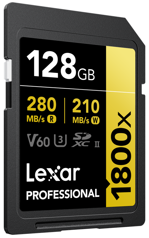 Lexar Pro 1800x SDXC U3 (V60) UHS-II R280/W210 128GB -muistikortti
