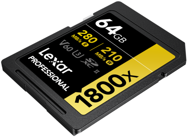 800q-04_117585 Lexar Pro 1800x SDXC U3 (V60) UHS-II R280/W210 64GB -muistikortti