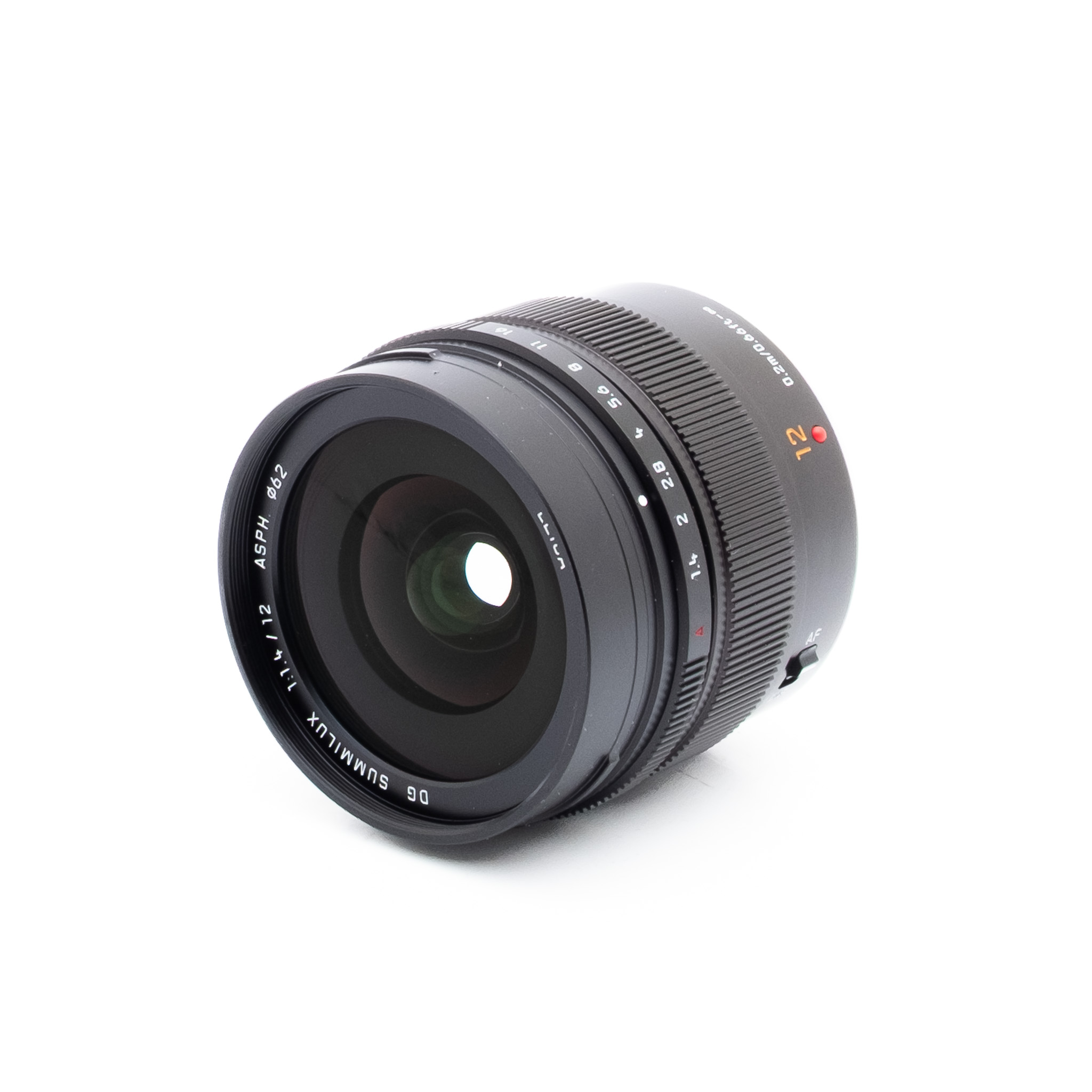 Panasonic Lumix DG Summilux 12mm f/1.4 (Kunto K5, takuu 6kk) - Käytetty
