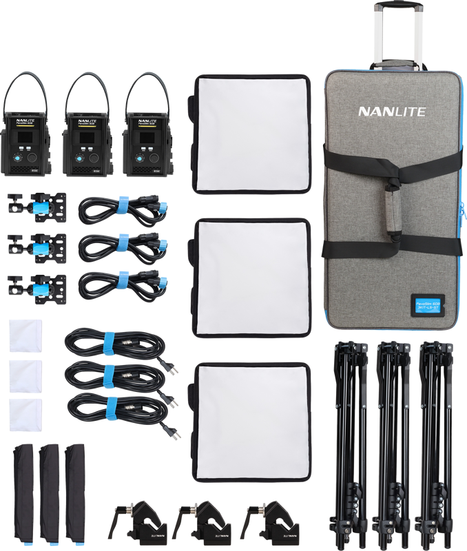 Nanlite PavoSlim 60B LED Panel 3-Light Kit With Stand