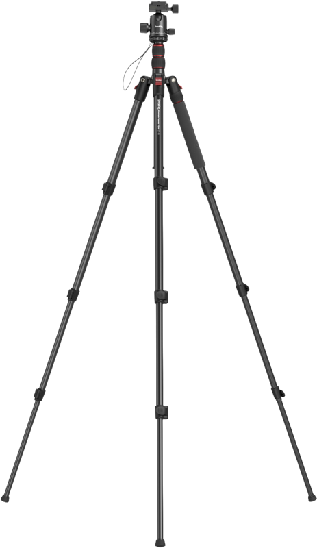 The black SmallRig 3935 CT-10 Aluminum Camera Tripod features three fully extendable adjustable legs, a ball head mount and foam handle on one leg, and is presented on a white background.