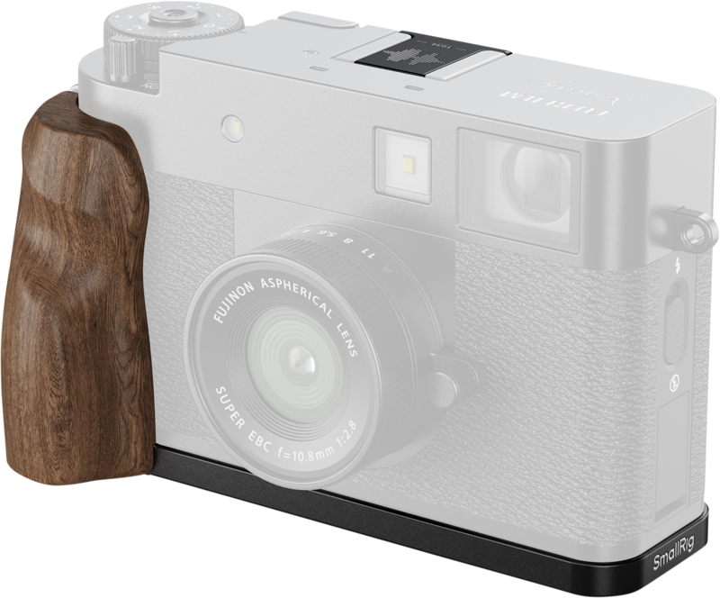 SmallRig 5224 L-muotoinen kiinnityslevy puukahvalla FUJIFILM X half Black lisää pehmeän, ergonomisen puukahvan vasemmalle puolelle ja tukevan kiinnityslevyn digitaalikamerasi pohjaan.